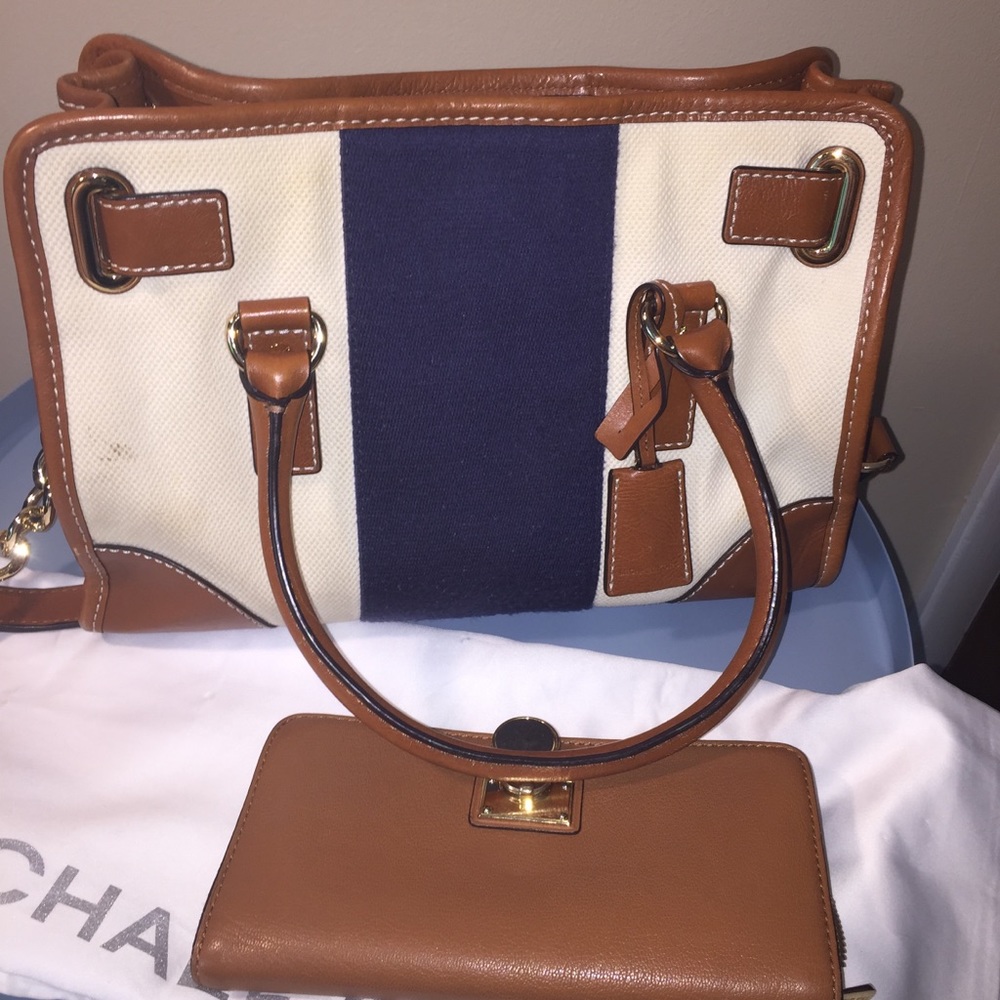 michael kors hamilton cloth bag and wallet set - Picture 6 of 8